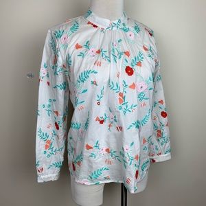 Amour Vert Embroidered long sleeve blouse XS